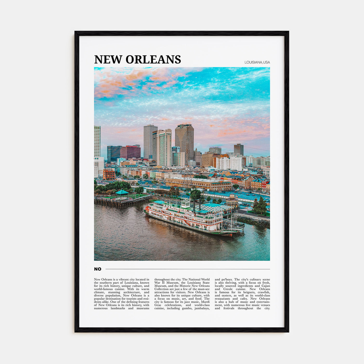 New Orleans Travel Color Poster