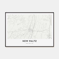 New Paltz Map Landscape Poster