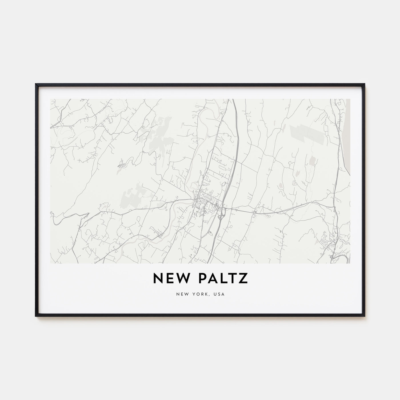 New Paltz Map Landscape Poster