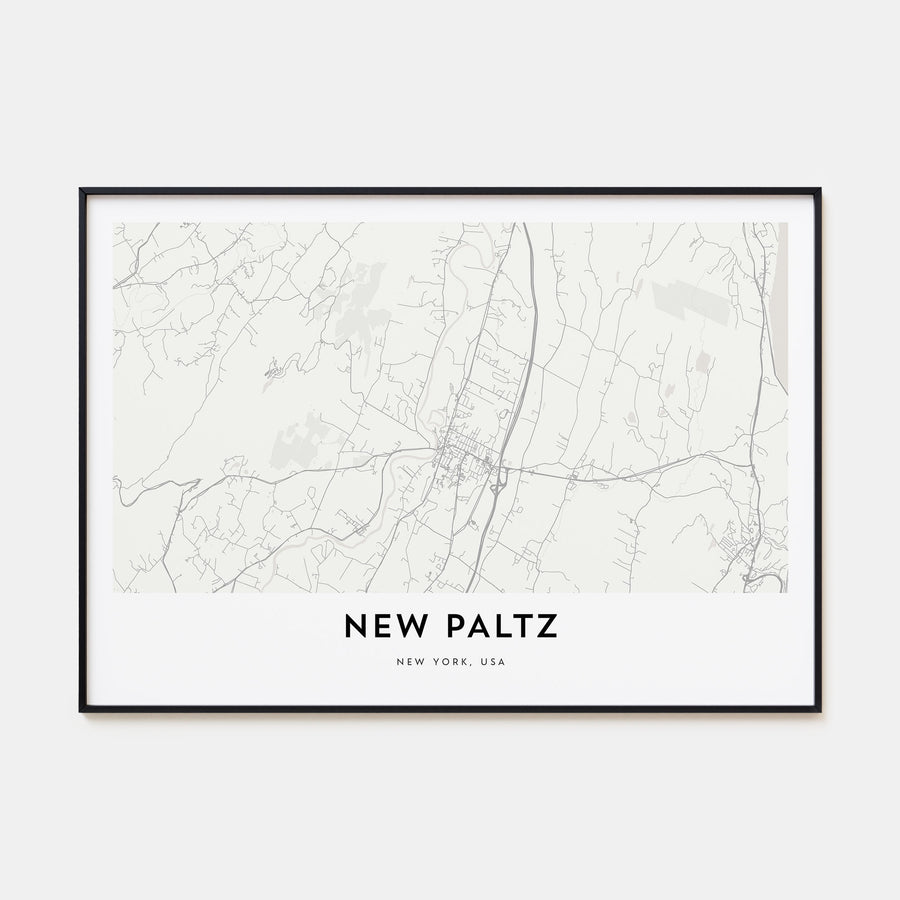 New Paltz Map Landscape Poster