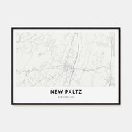 New Paltz Map Landscape Poster