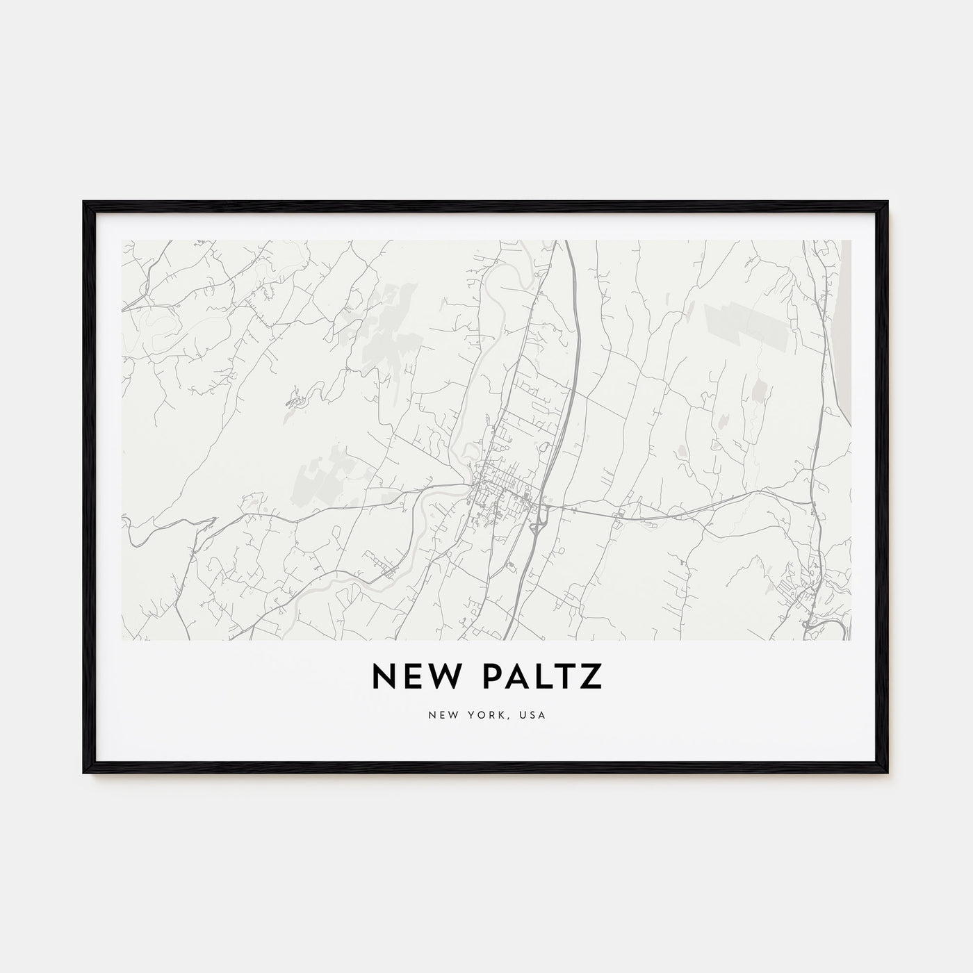 New Paltz Map Landscape Poster