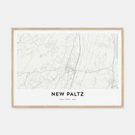 New Paltz Map Landscape Poster