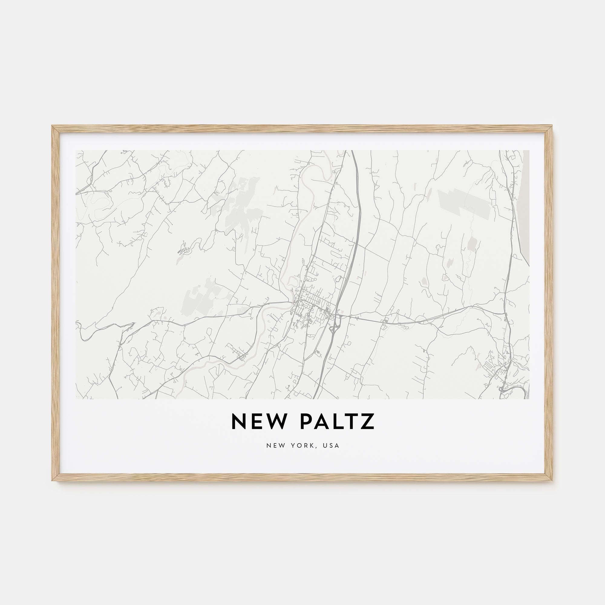 New Paltz Map Landscape Poster