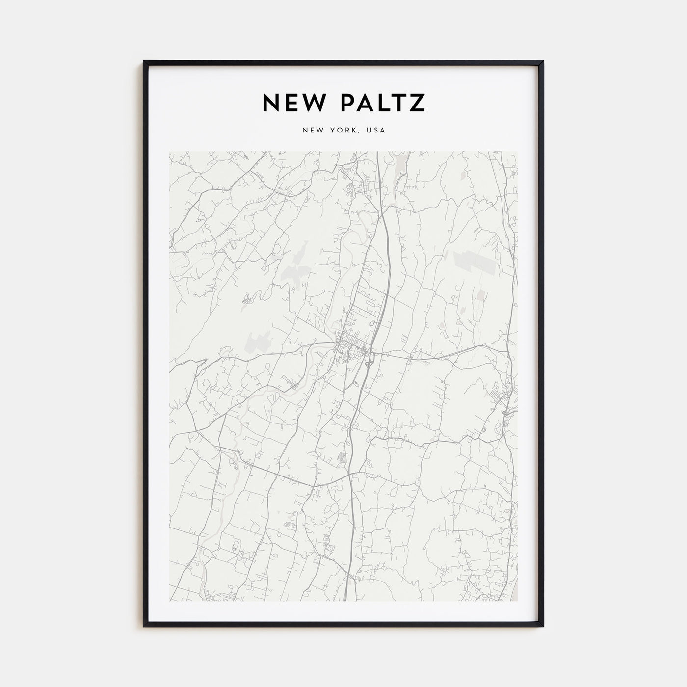 New Paltz Map Portrait Poster