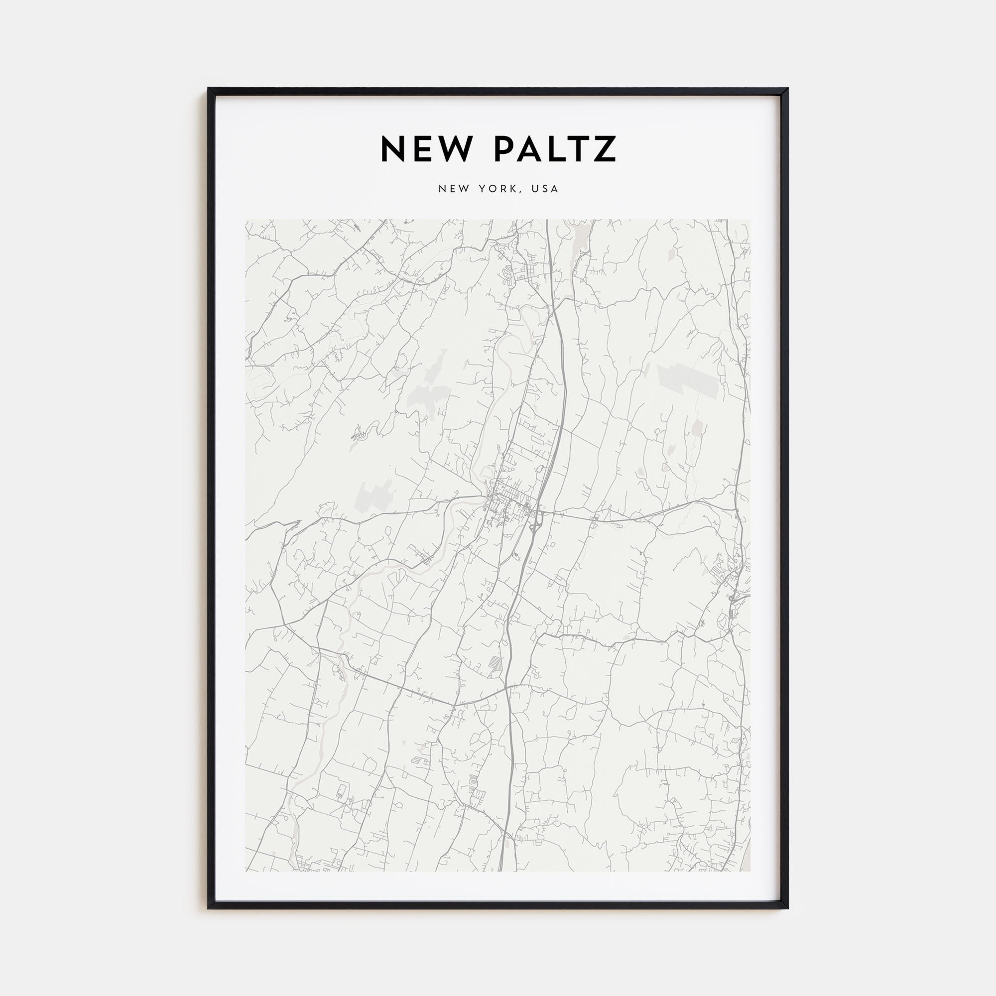 New Paltz Map Portrait Poster