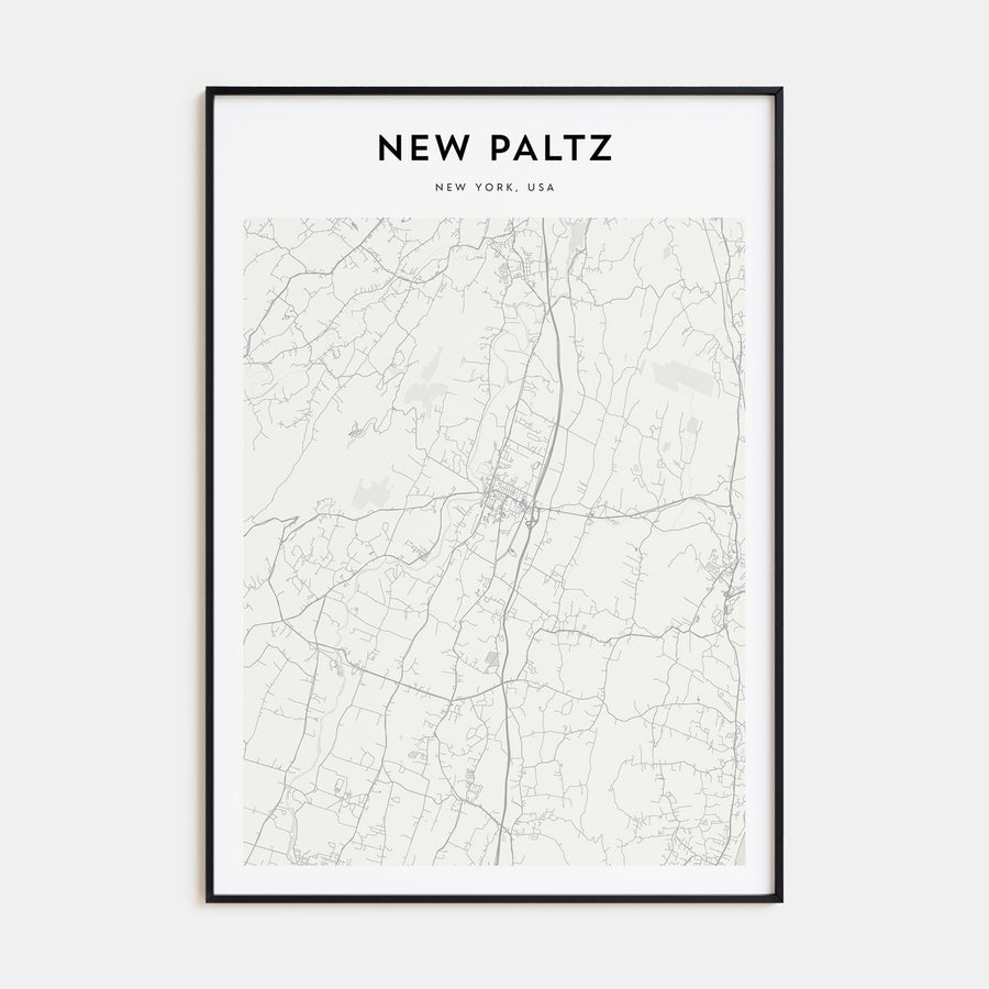 New Paltz Map Portrait Poster