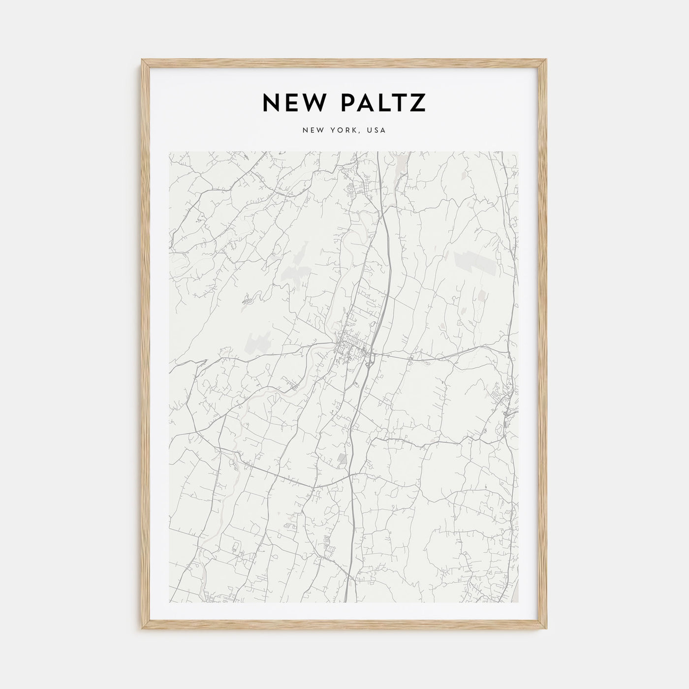 New Paltz Map Portrait Poster