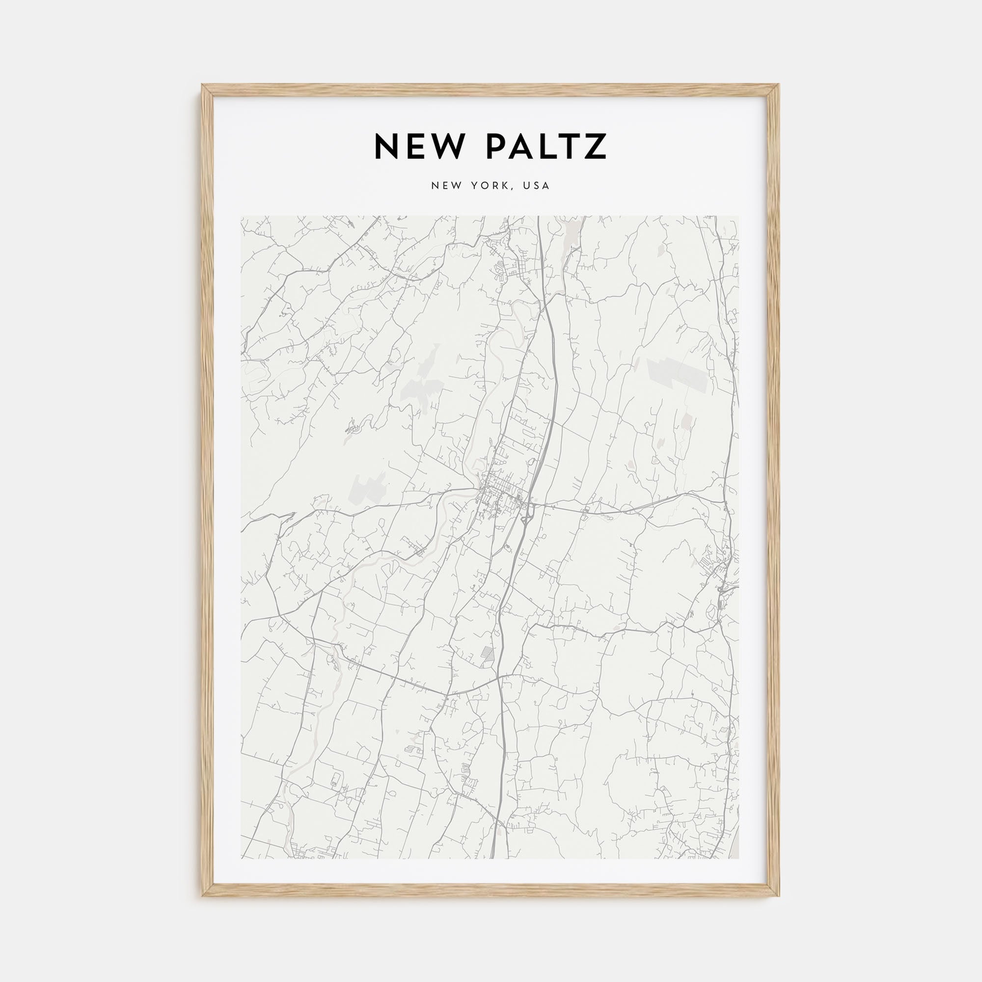 New Paltz Map Portrait Poster