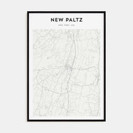 New Paltz Map Portrait Poster