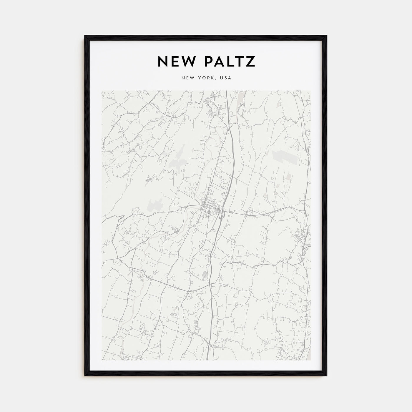 New Paltz Map Portrait Poster