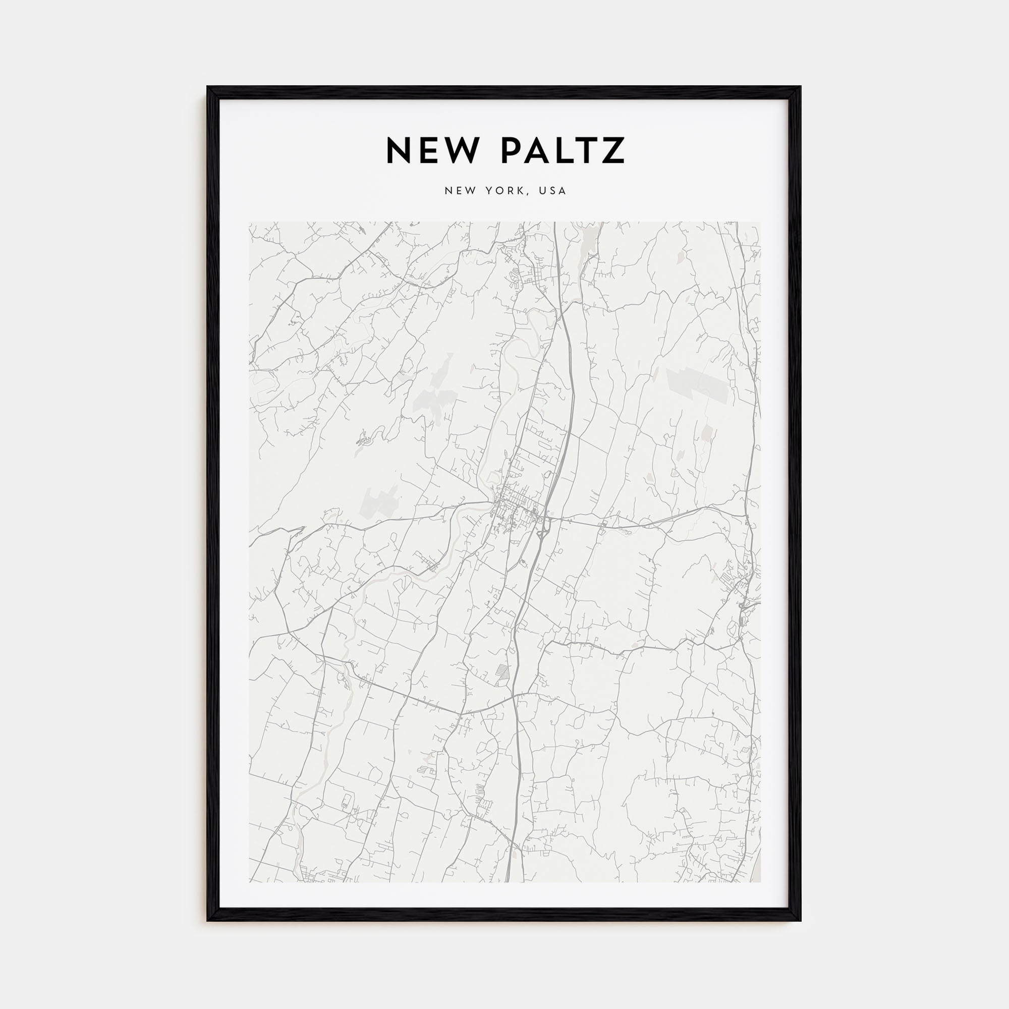 New Paltz Map Portrait Poster