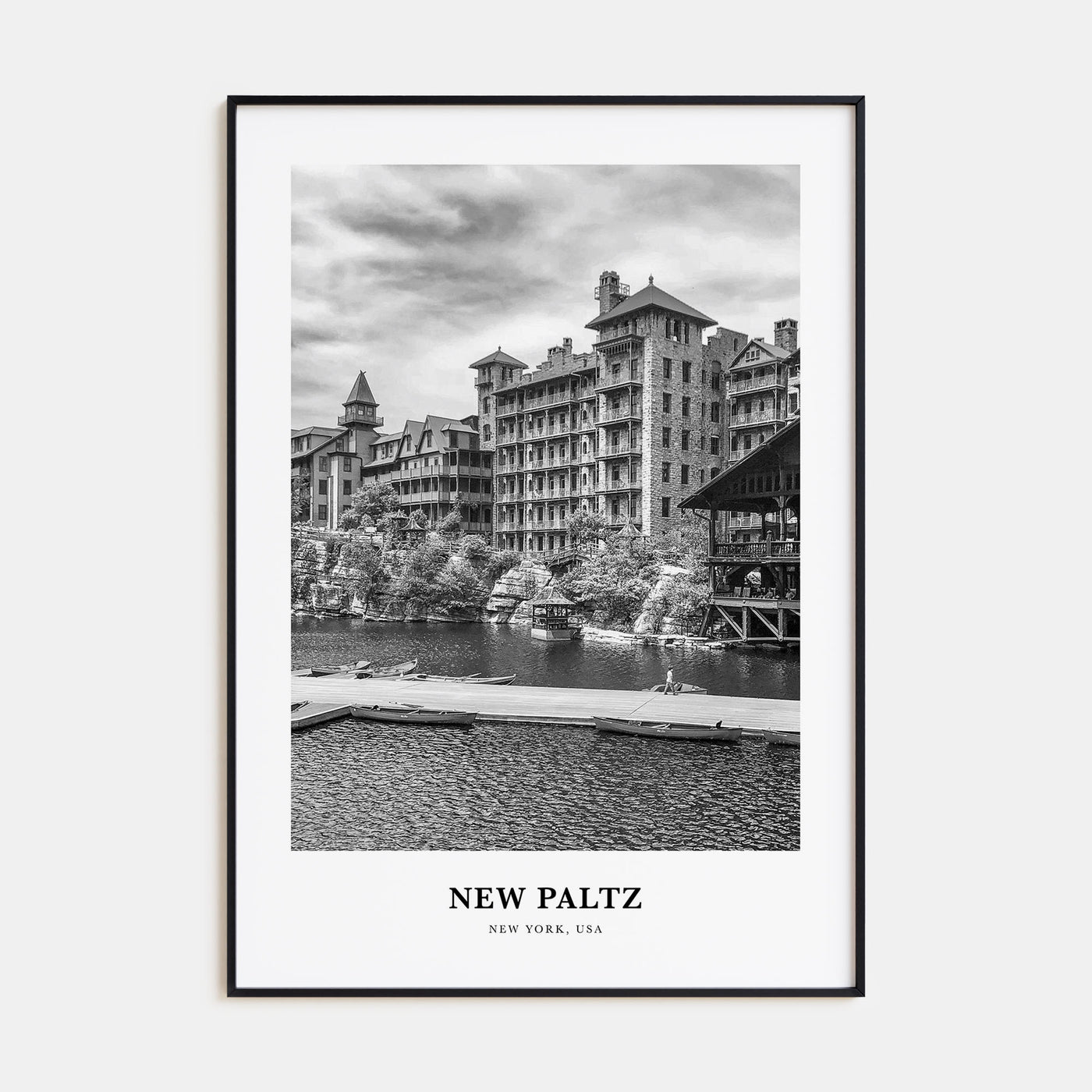 New Paltz Portrait B&W Poster