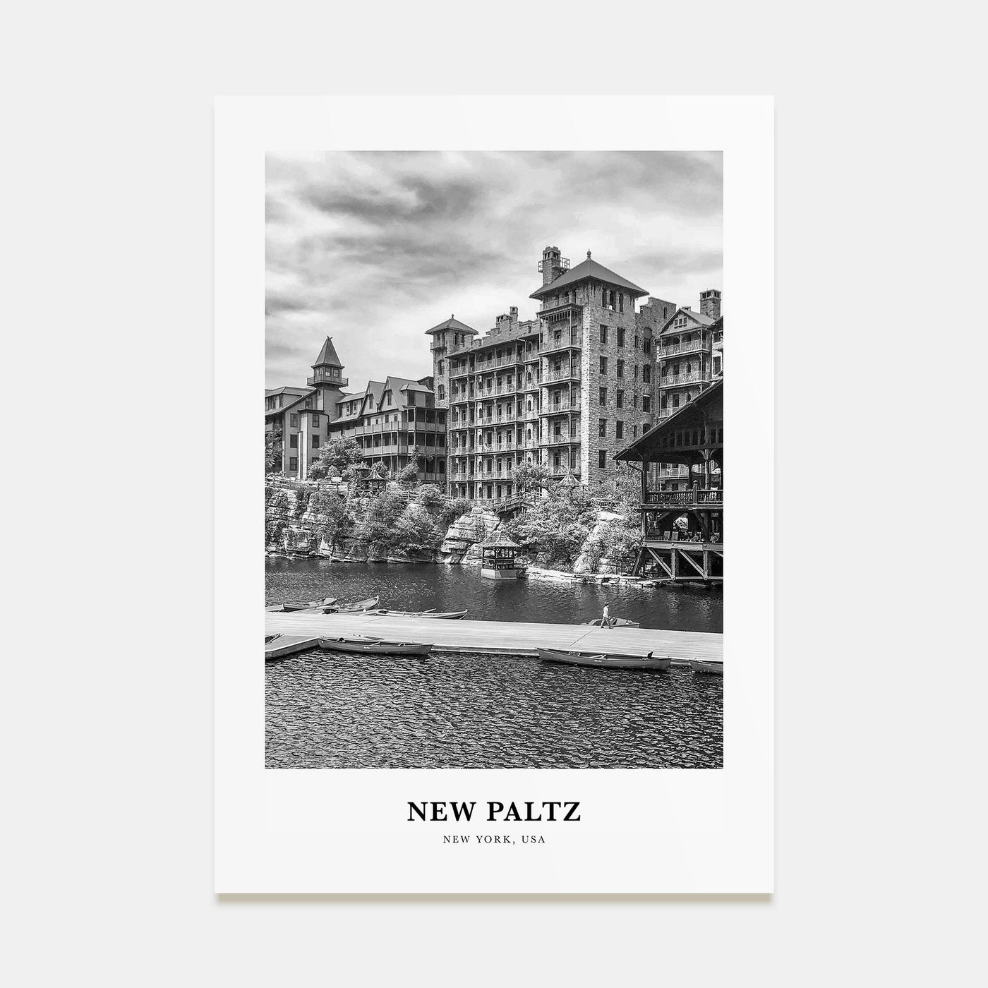 New Paltz Portrait B&W Poster