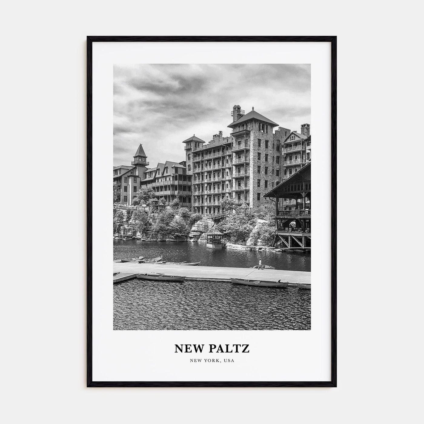 New Paltz Portrait B&W Poster