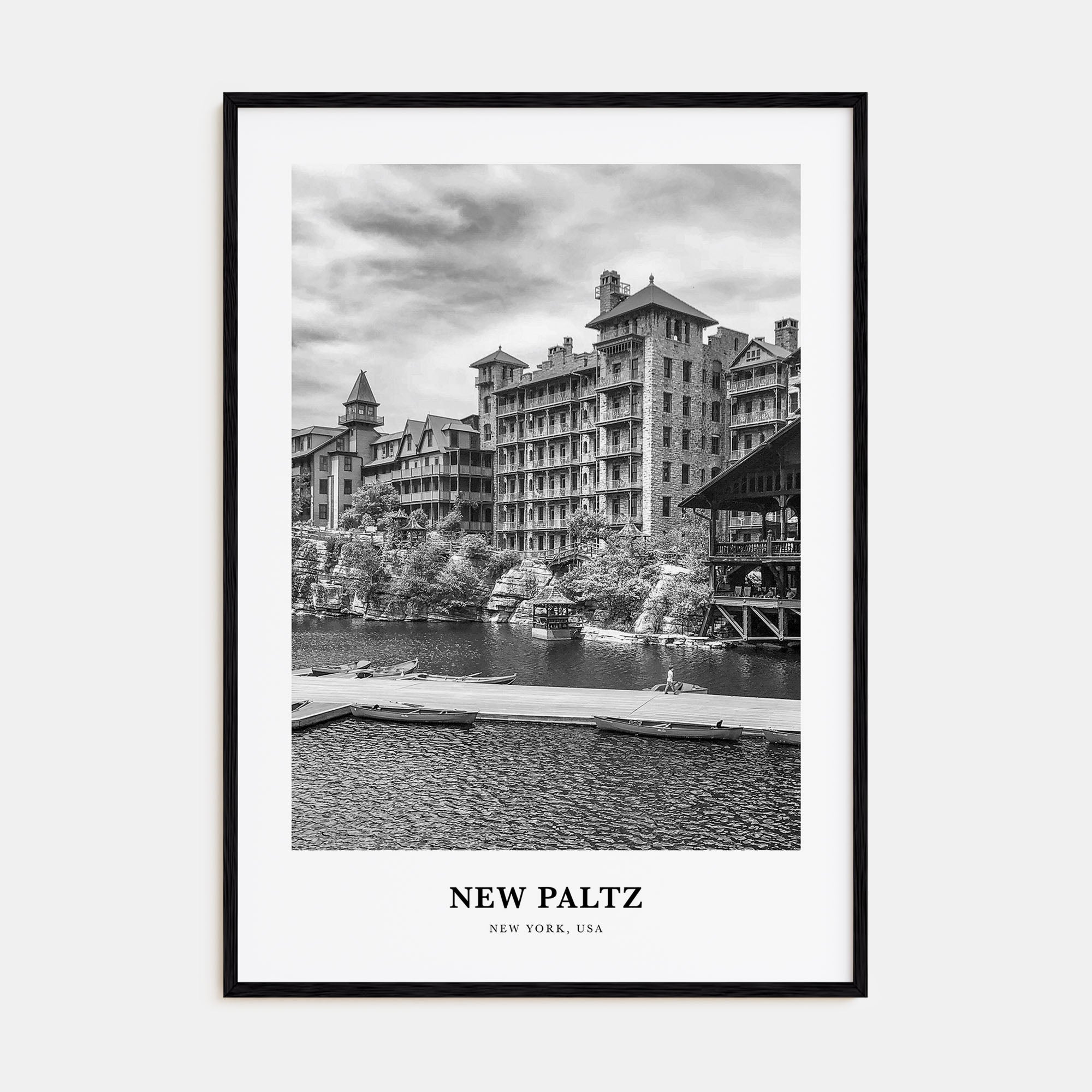 New Paltz Portrait B&W Poster