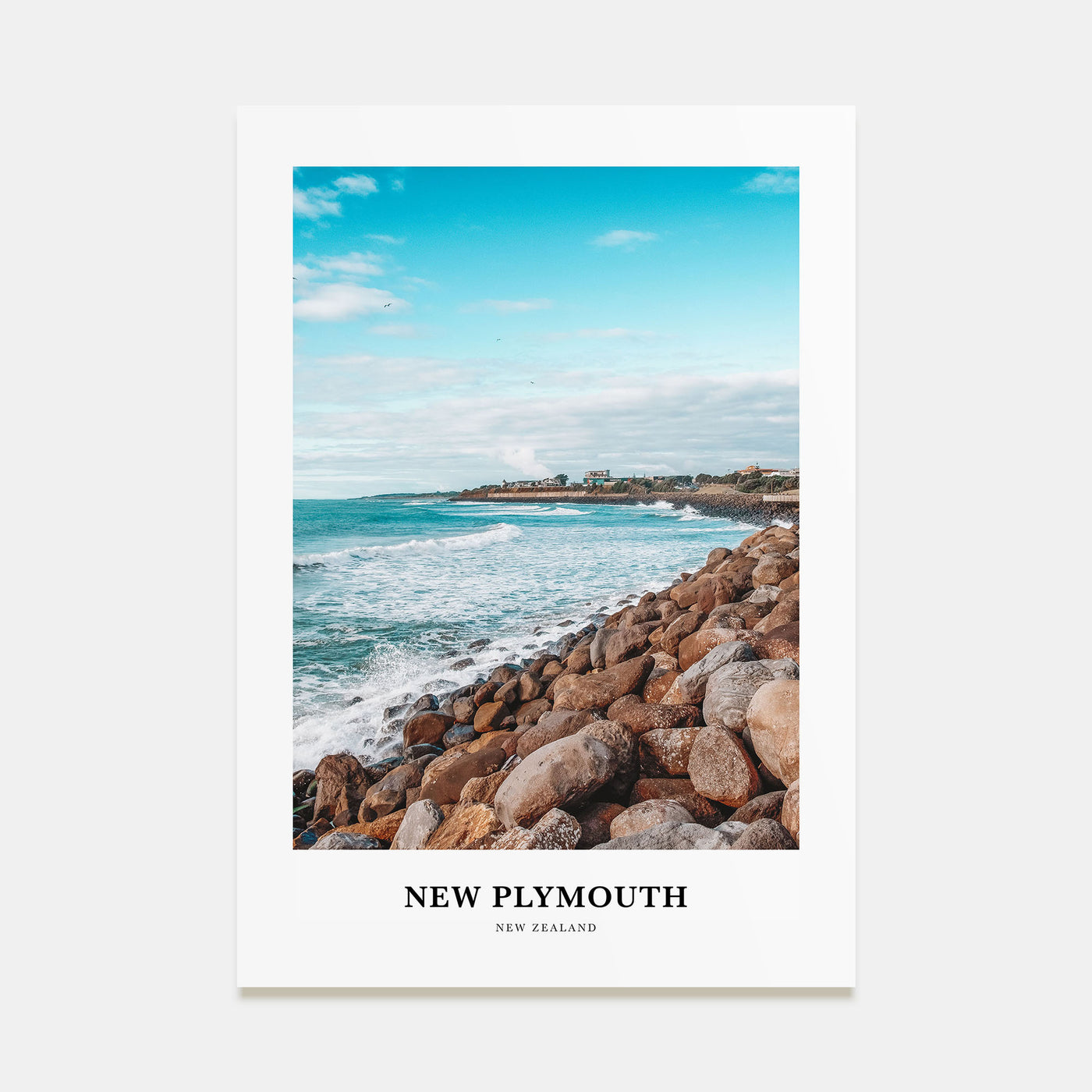New Plymouth Portrait Color Poster