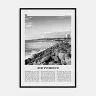 New Plymouth Travel B&W Poster