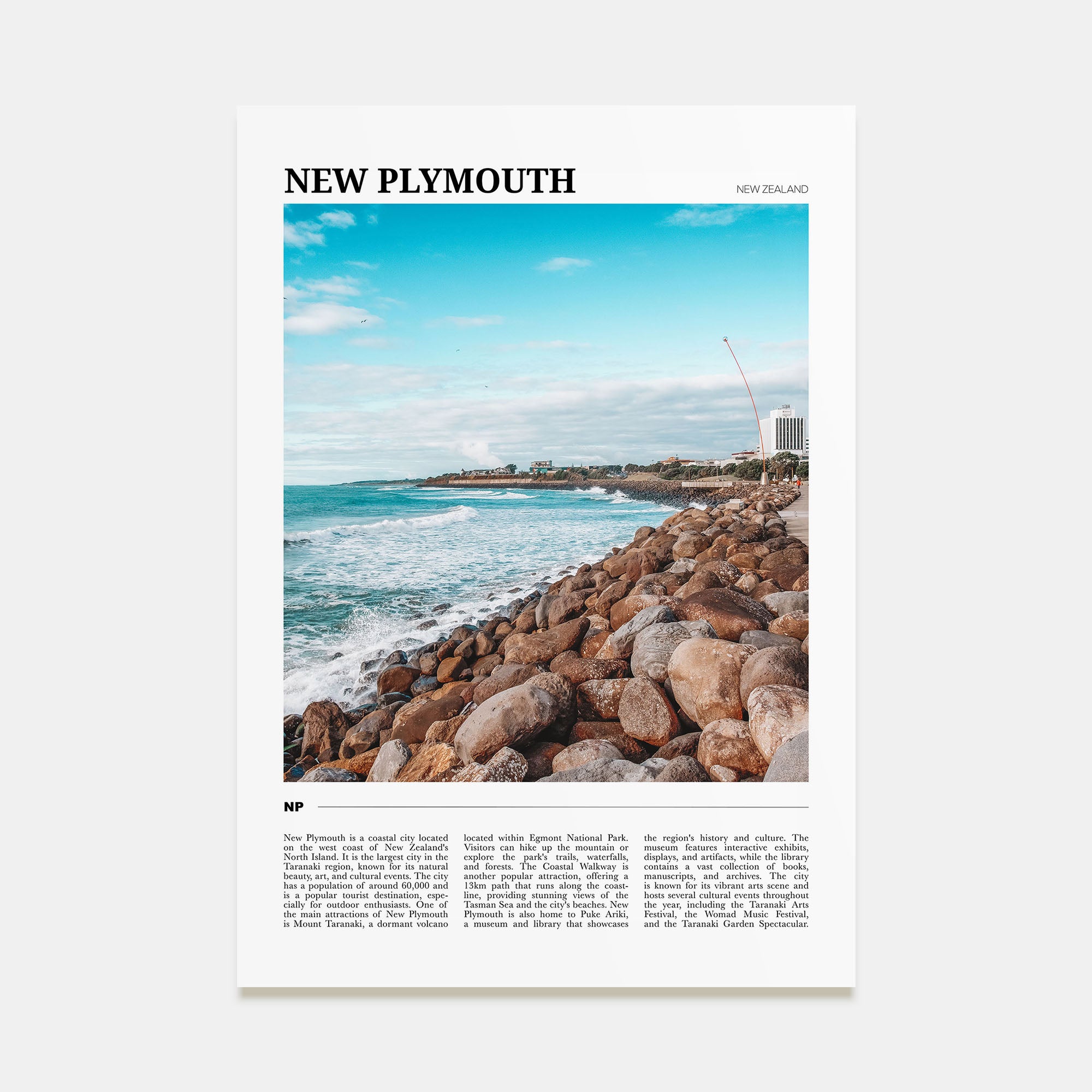 New Plymouth Travel Color Poster