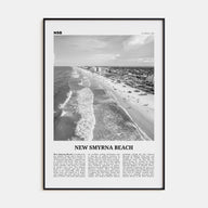 New Smyrna Beach Travel B&W Poster