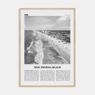 New Smyrna Beach Travel B&W Poster