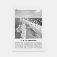 New Smyrna Beach Travel B&W Poster
