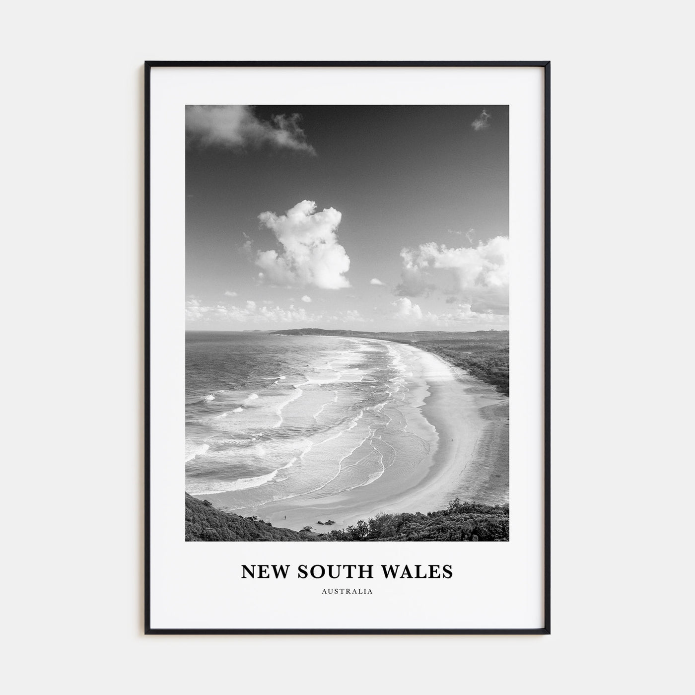 New South Wales Portrait B&W Poster