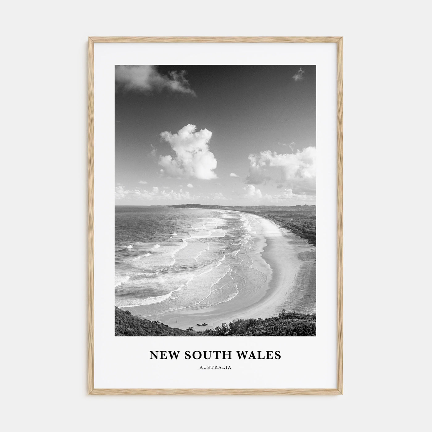New South Wales Portrait B&W Poster