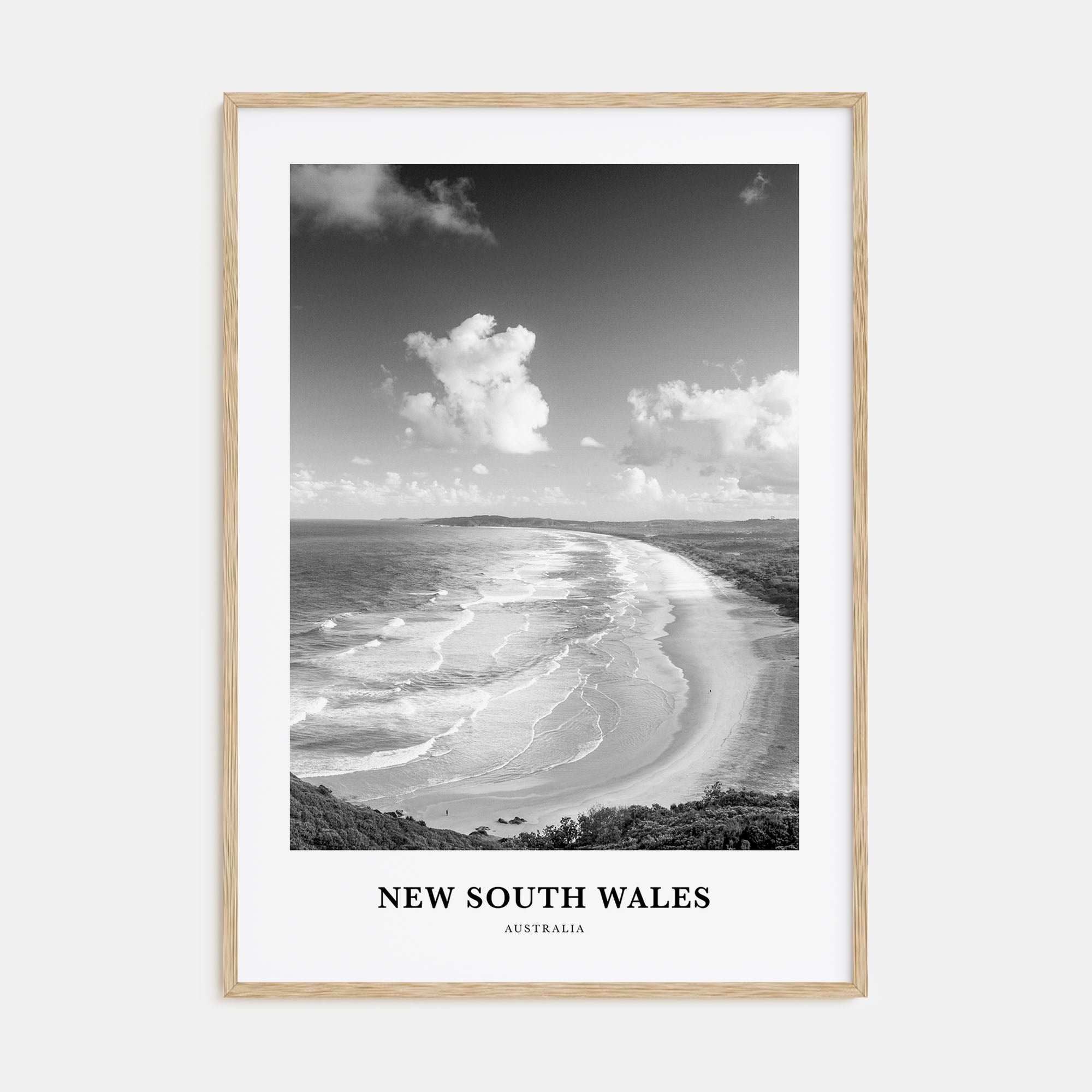 New South Wales Portrait B&W Poster