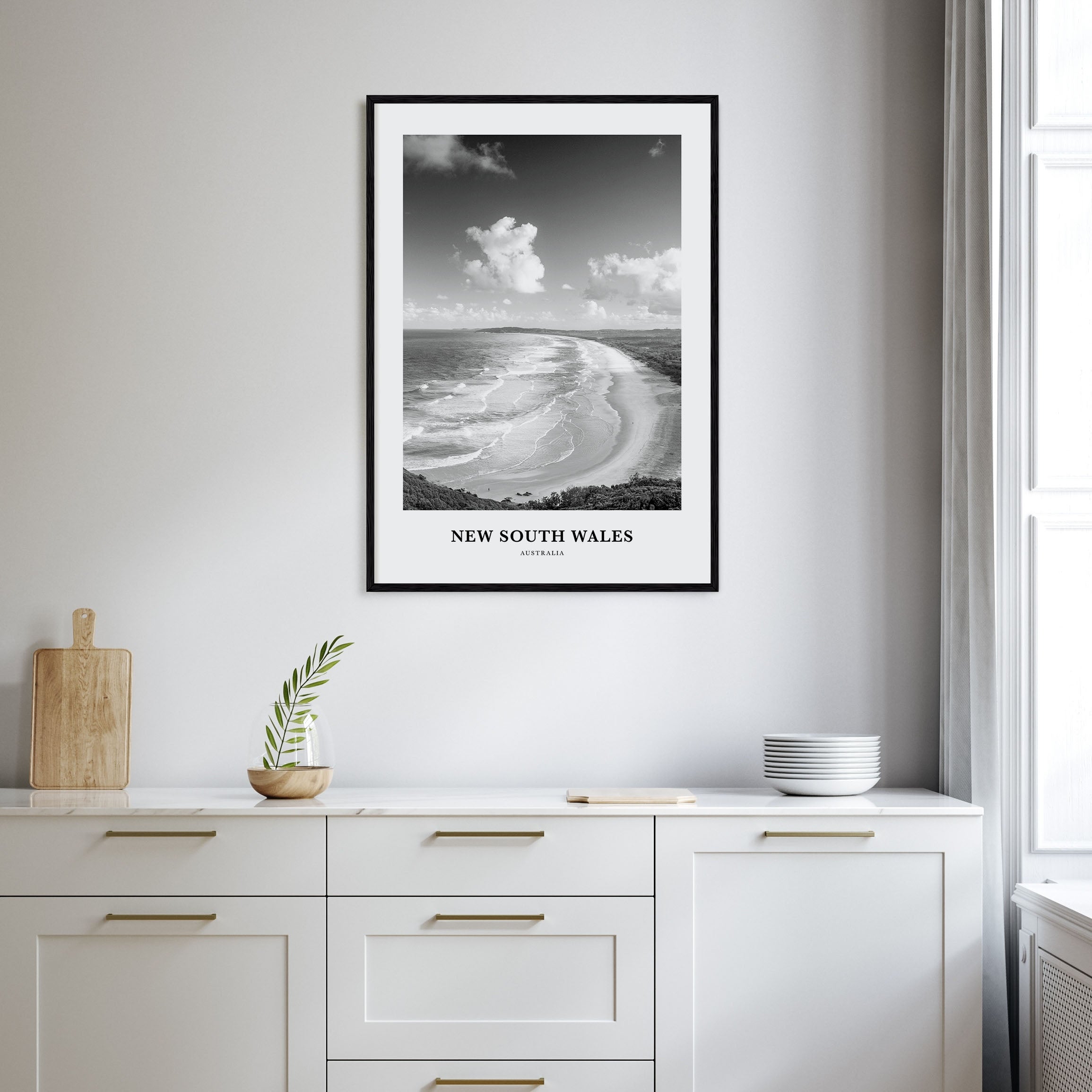 New South Wales Portrait B&W Poster