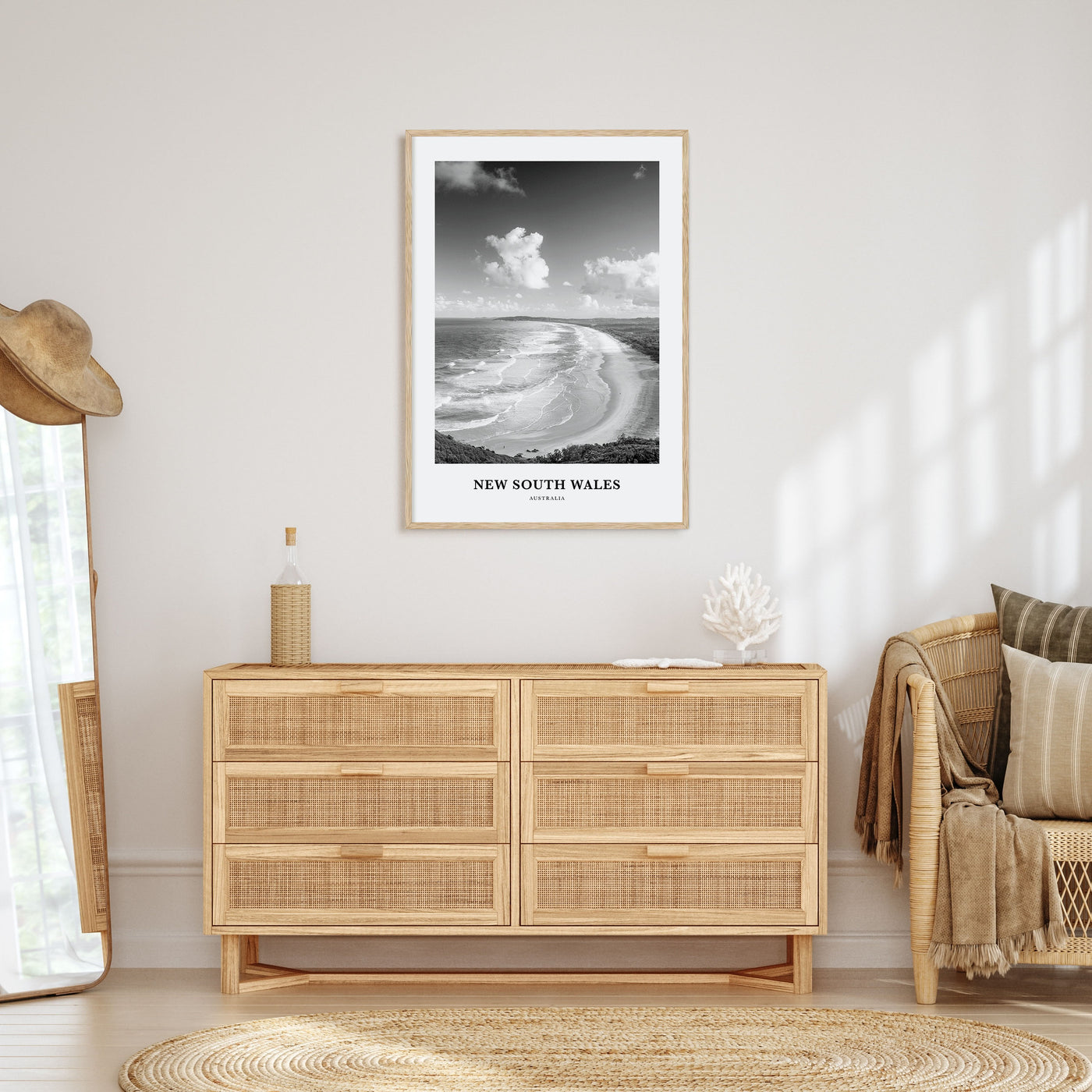 New South Wales Portrait B&W Poster