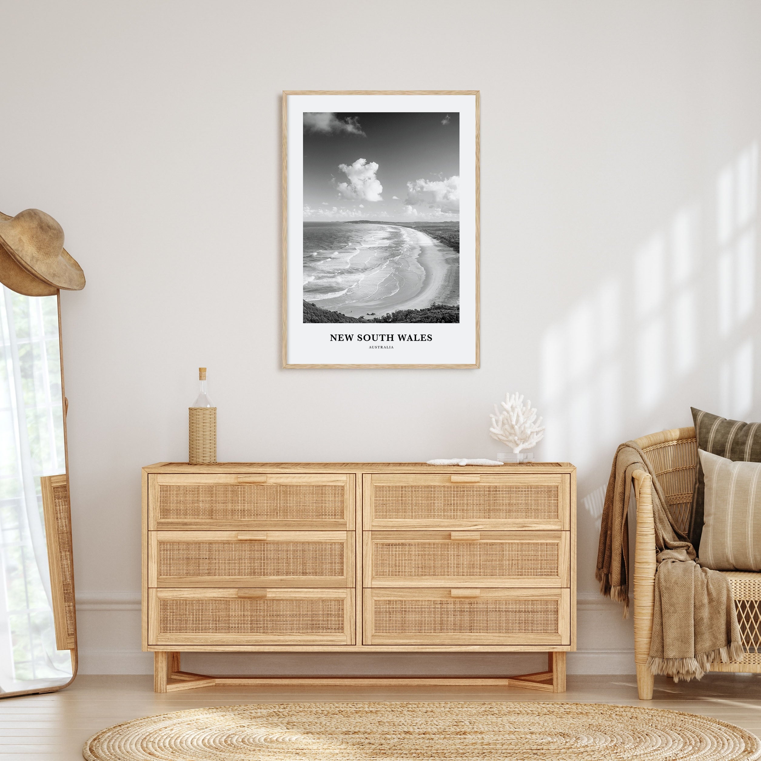 New South Wales Portrait B&W Poster