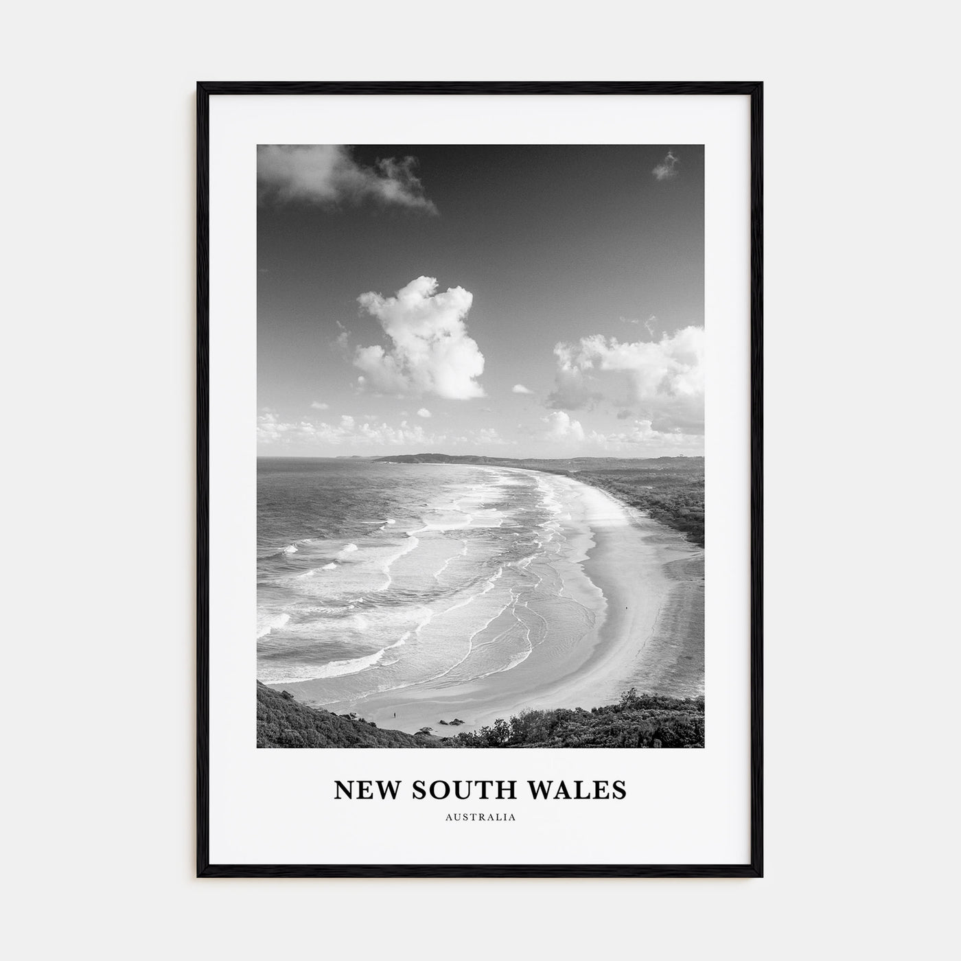 New South Wales Portrait B&W Poster