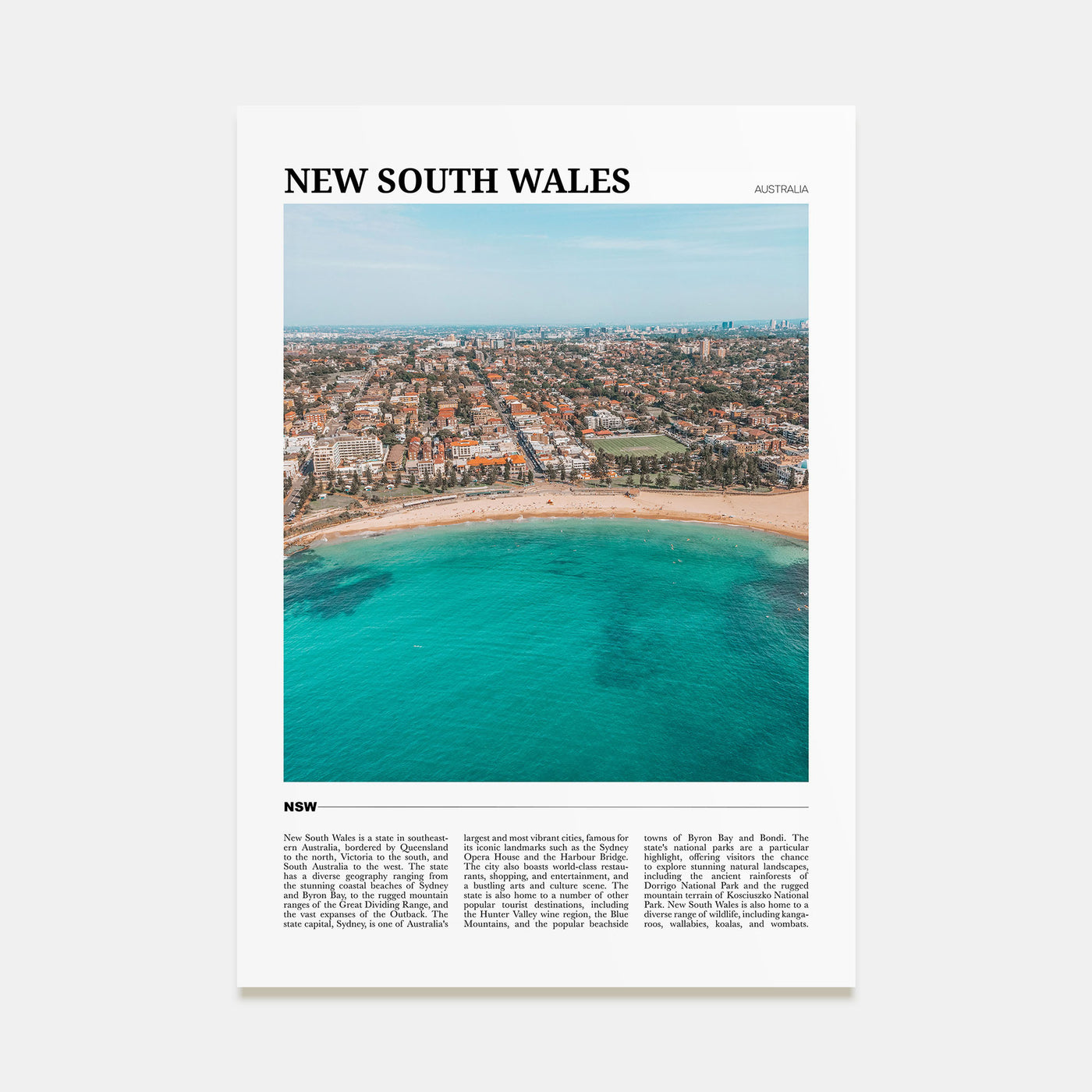 New South Wales Travel Color No 1 Poster