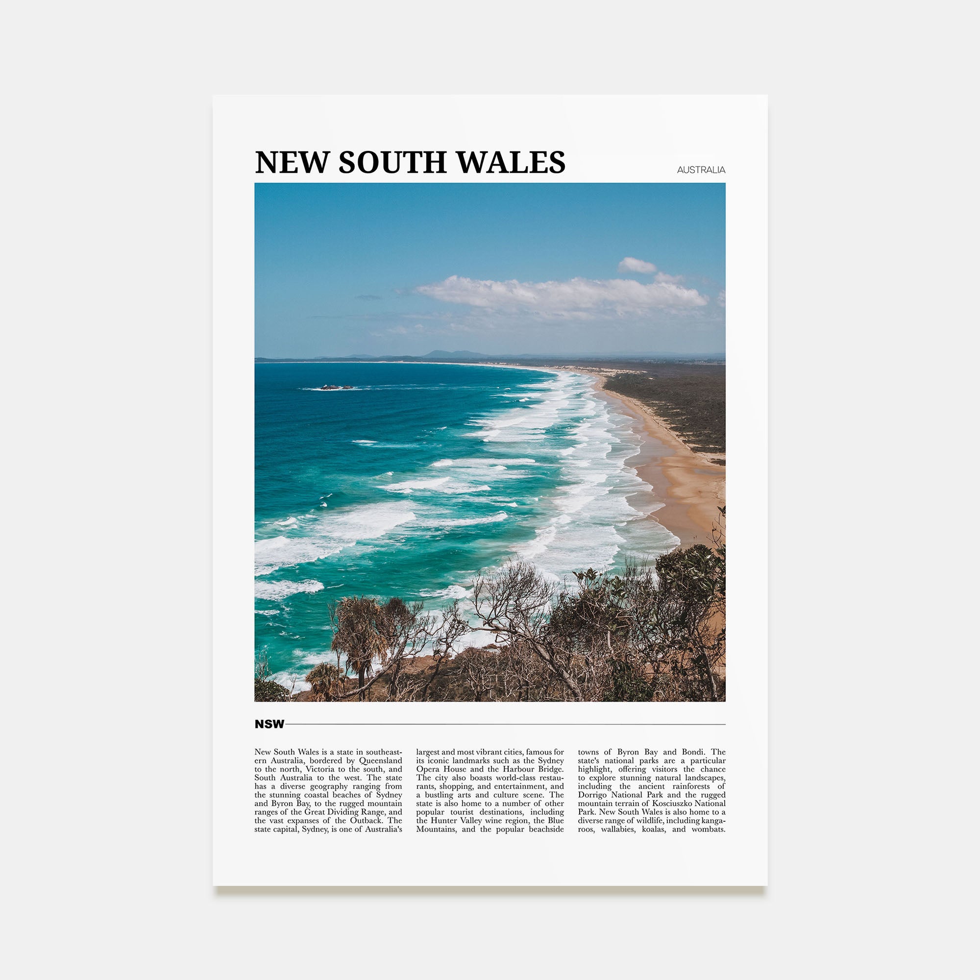 New South Wales Travel Color No 2 Poster