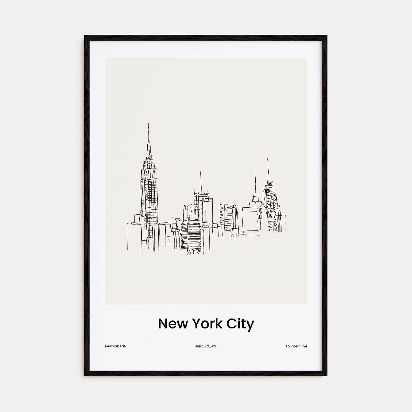 New York City Drawn No 1 Poster