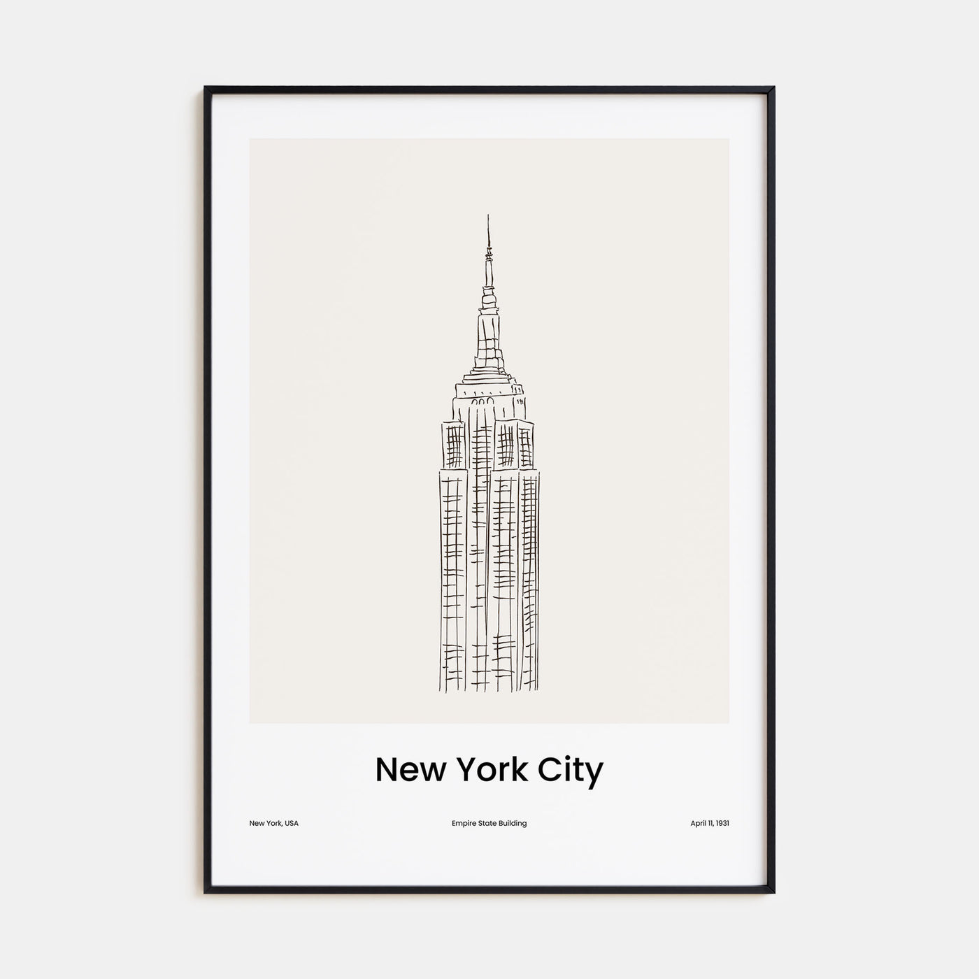 New York City Drawn No 2 Poster