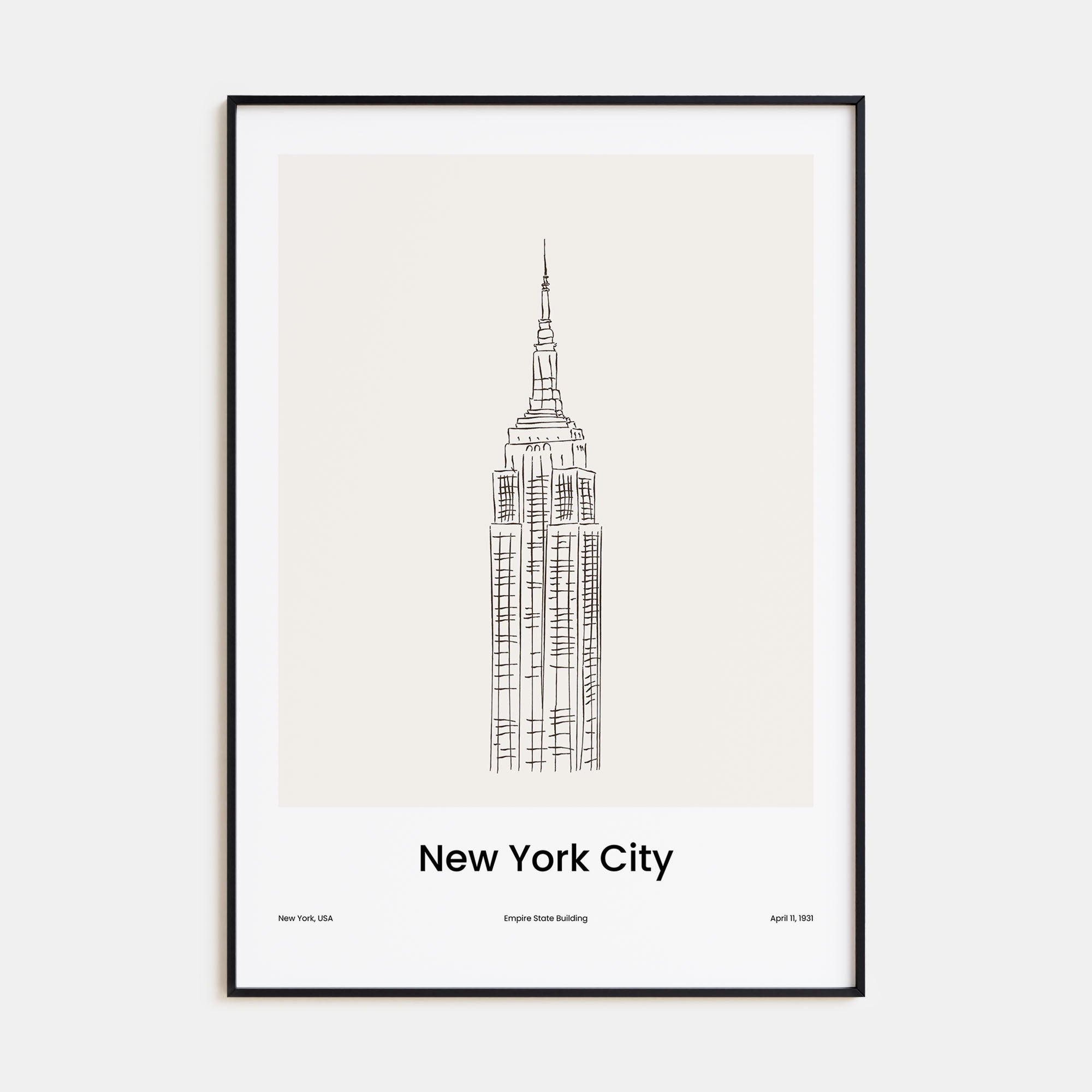 New York City Drawn No 2 Poster