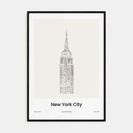 New York City Drawn No 2 Poster