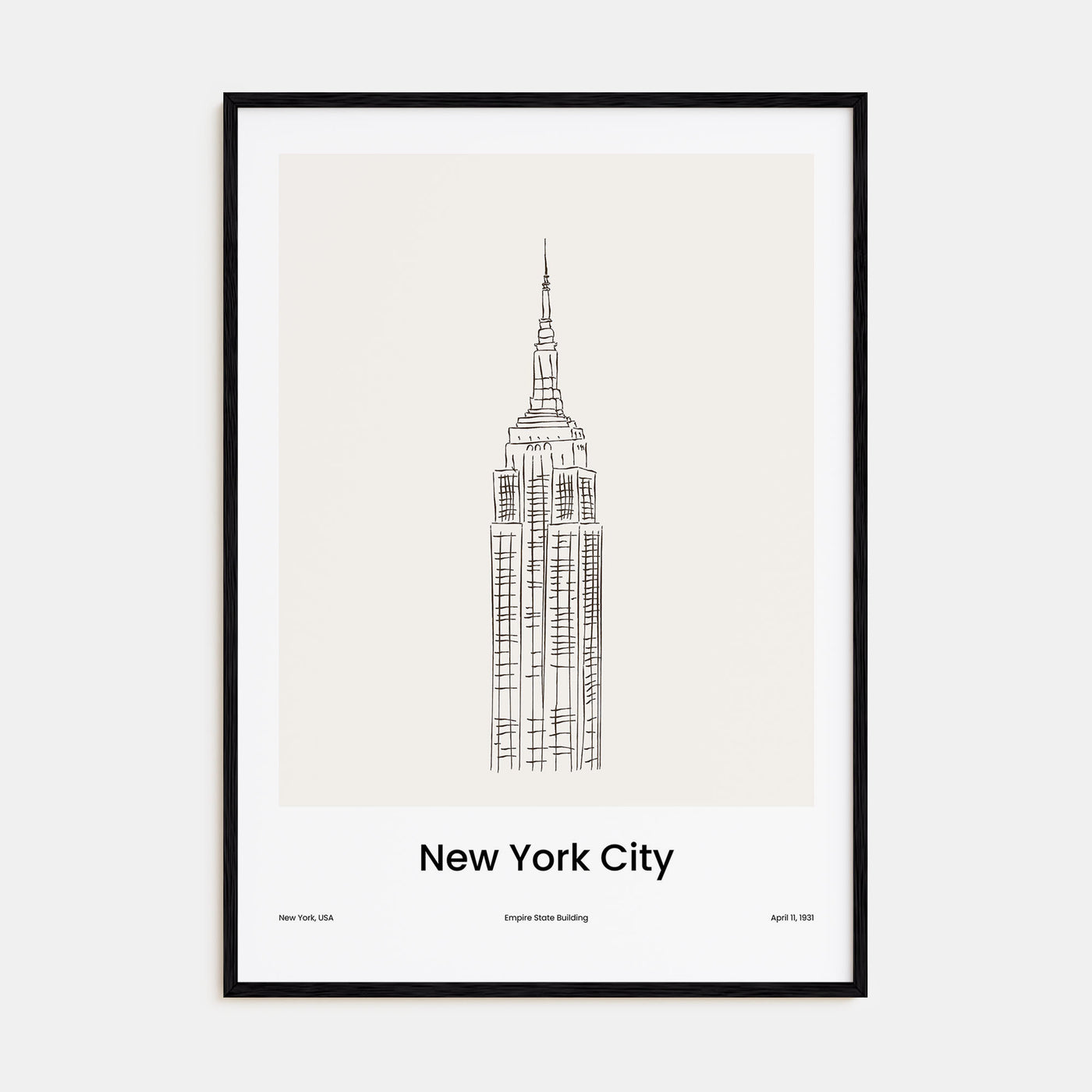 New York City Drawn No 2 Poster