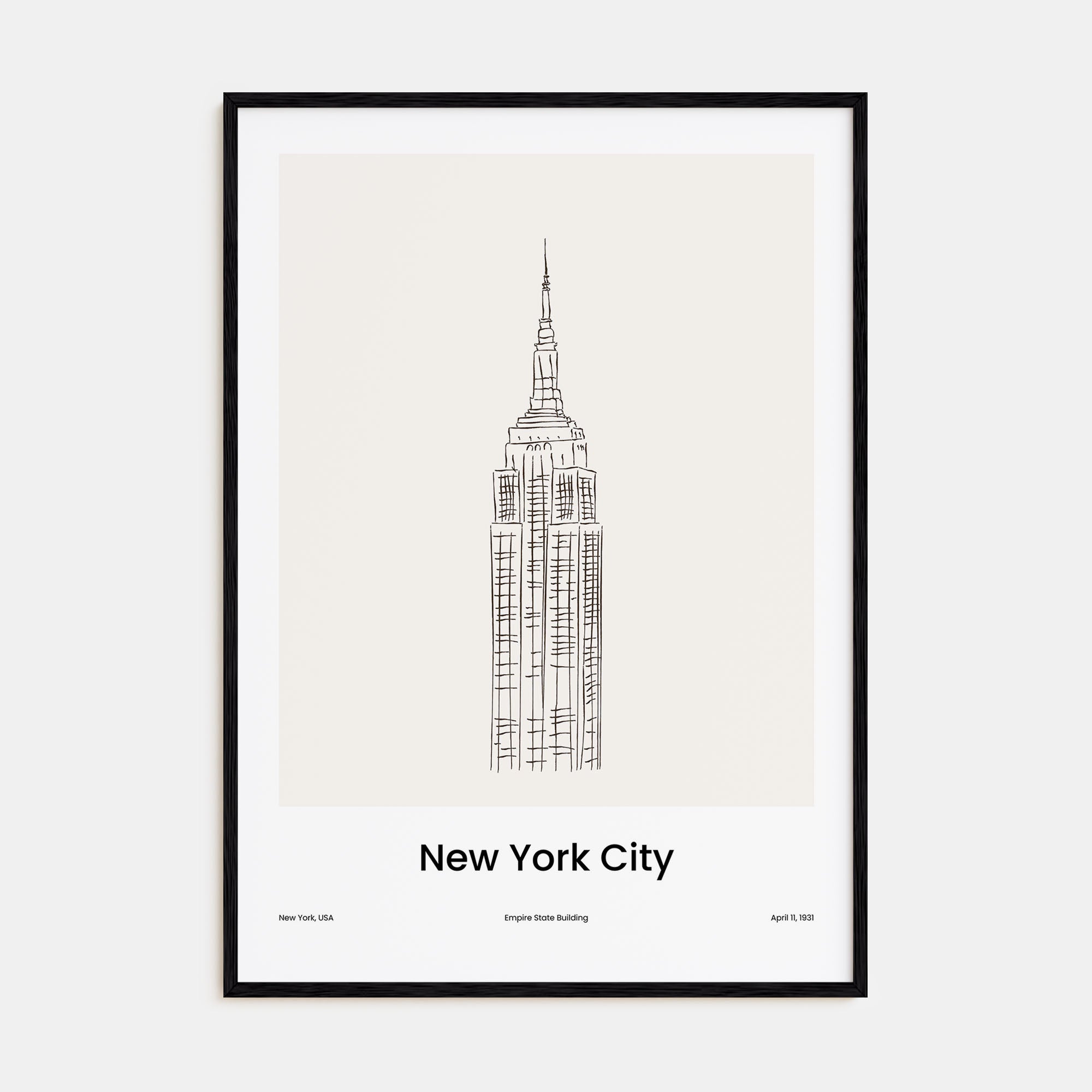 New York City Drawn No 2 Poster