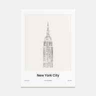 New York City Drawn No 2 Poster