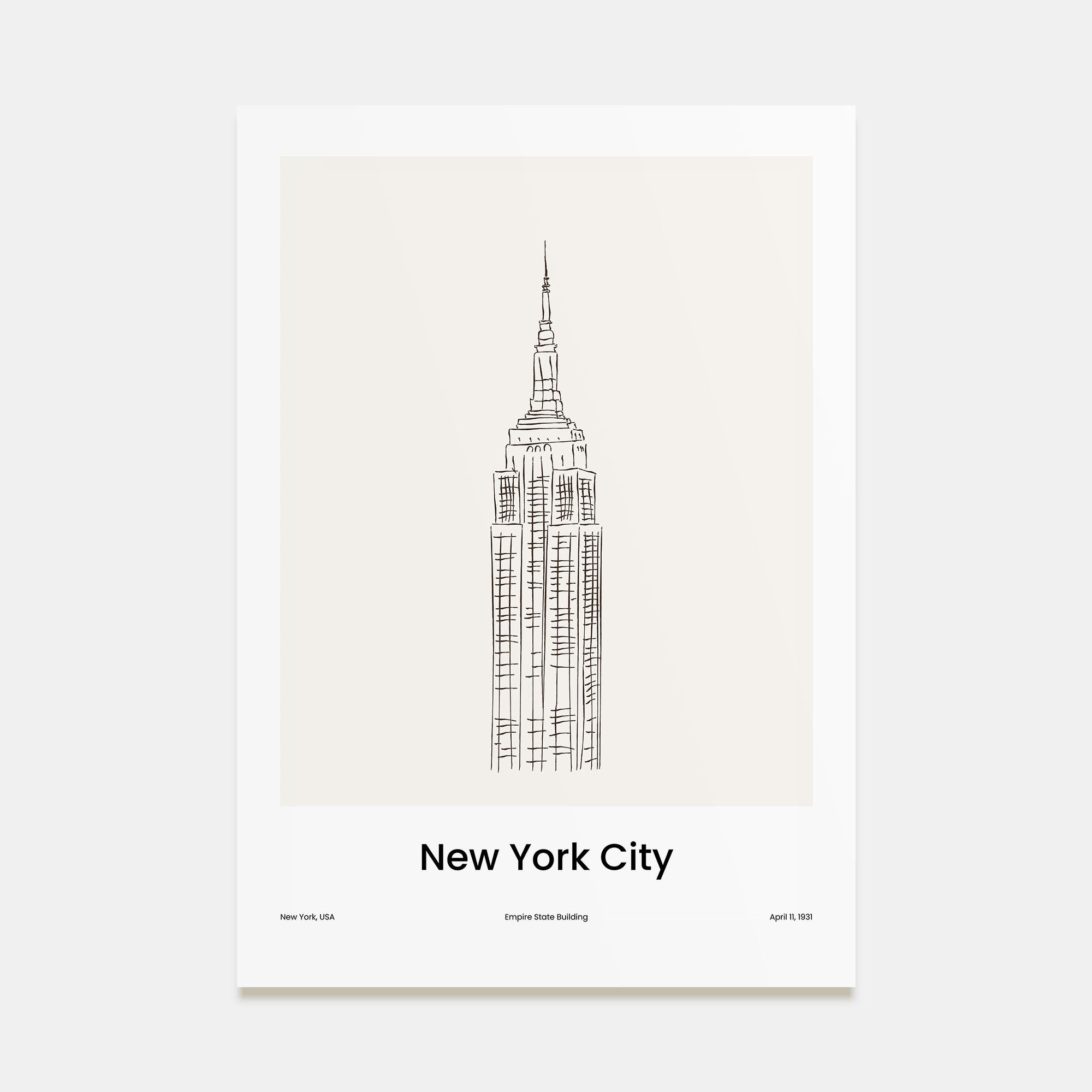 New York City Drawn No 2 Poster