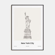 New York City Drawn No 3 Poster