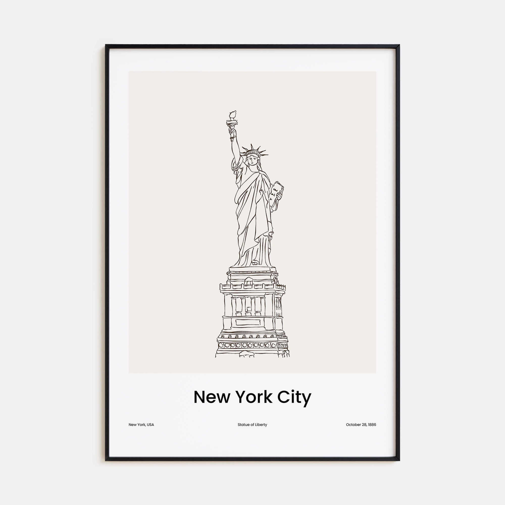 New York City Drawn No 3 Poster
