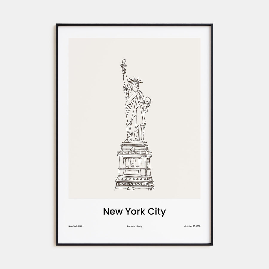 New York City Drawn No 3 Poster