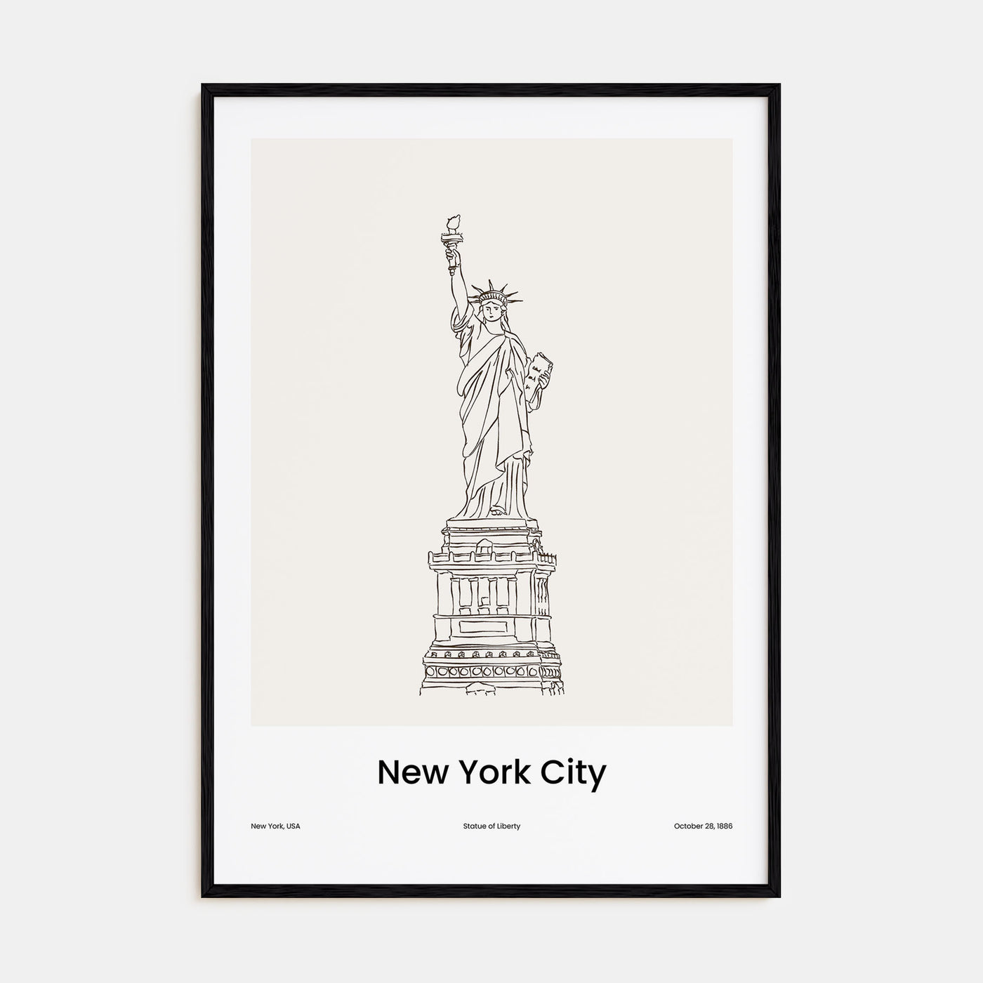 New York City Drawn No 3 Poster
