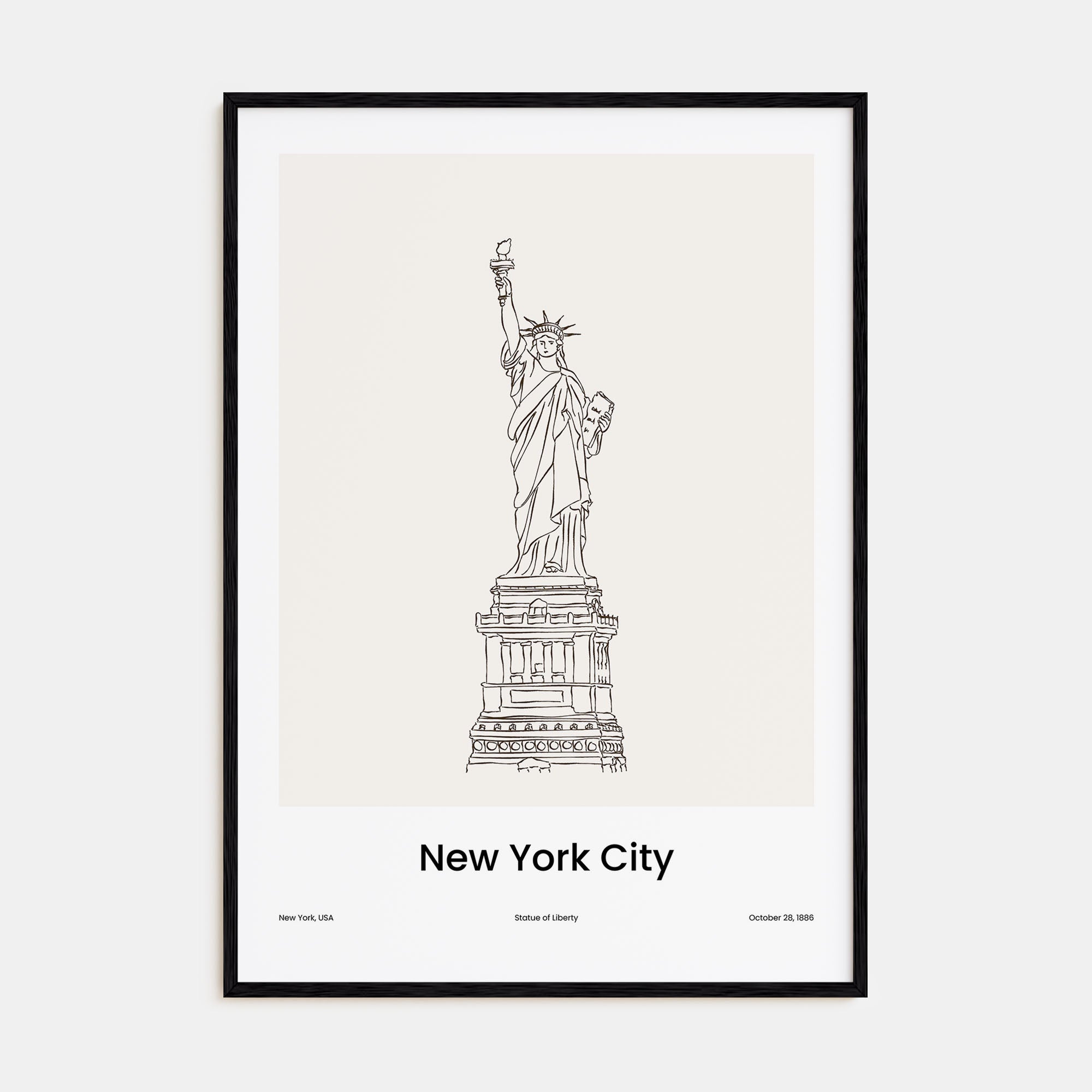 New York City Drawn No 3 Poster
