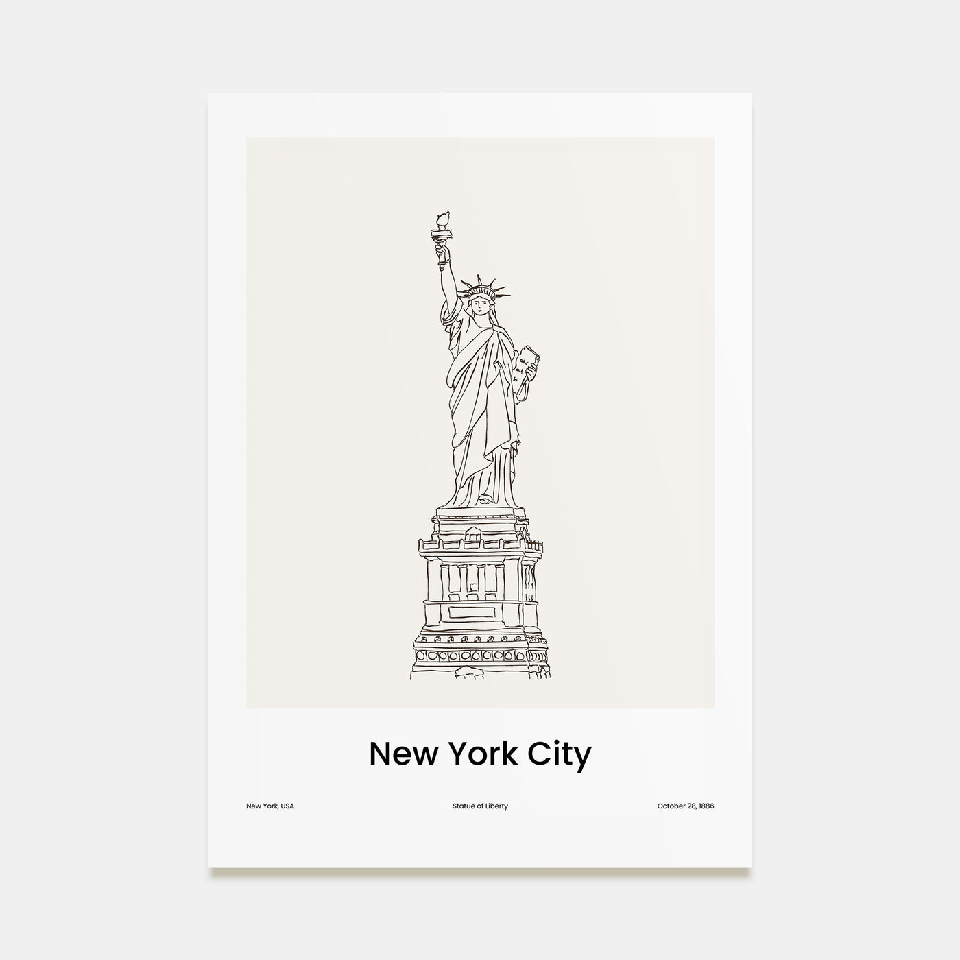 New York City Drawn No 3 Poster