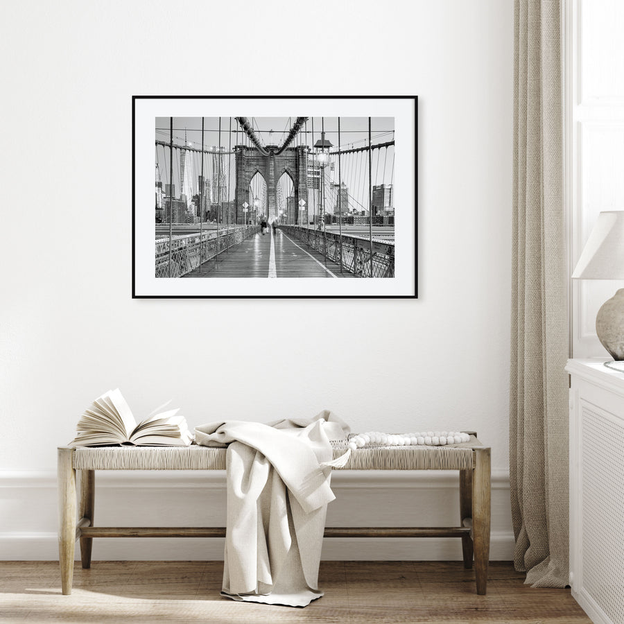 New York City Landscape B&W No 2 Poster